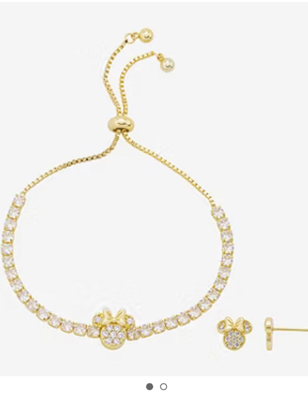 Disney Classics Jewelry | Minnie Mouse Bolo Bracelet and Earrings Set